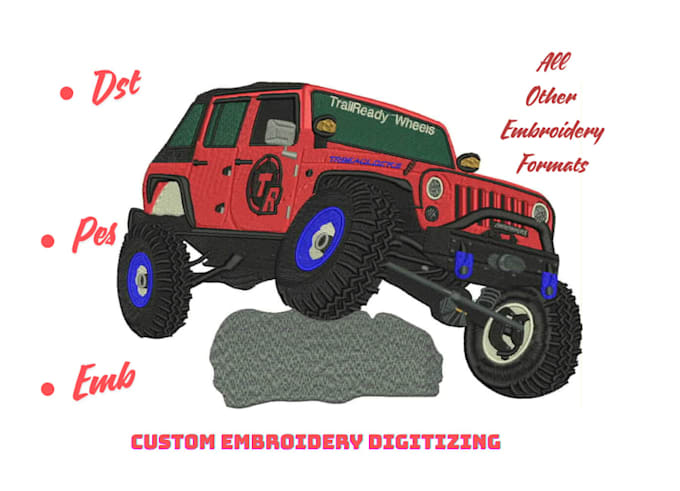 digitize image for embroidery digitizing logo design in dst pes pxf in 1 hour