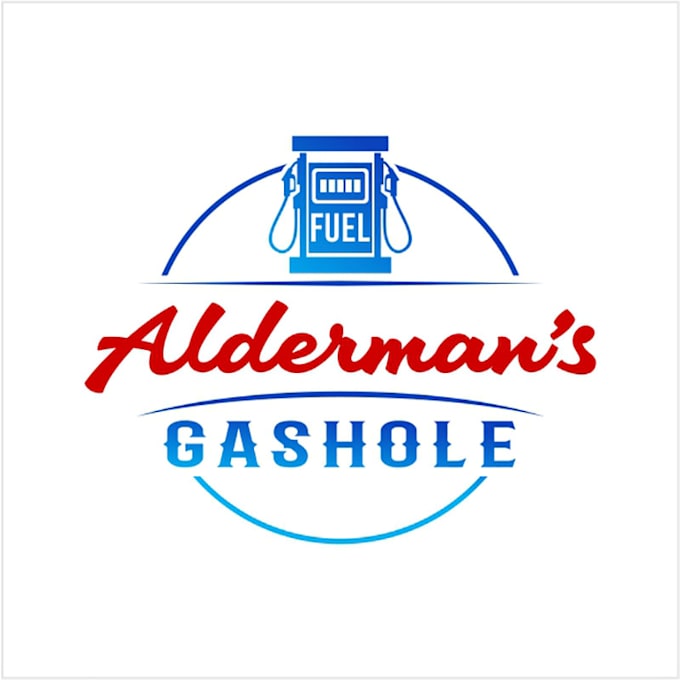 do creative minimalist business gas pump station logo design