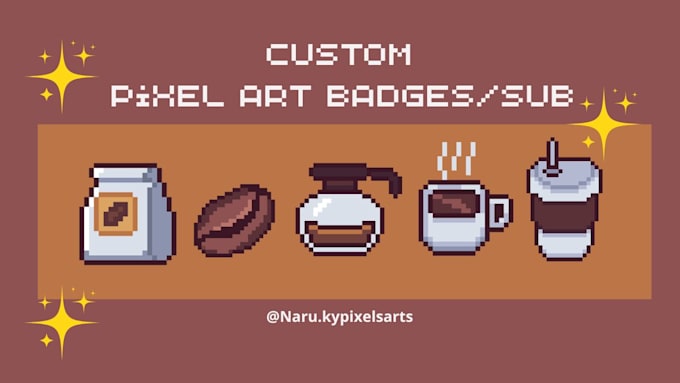design custom pixel art twitch,discord badges,emotes