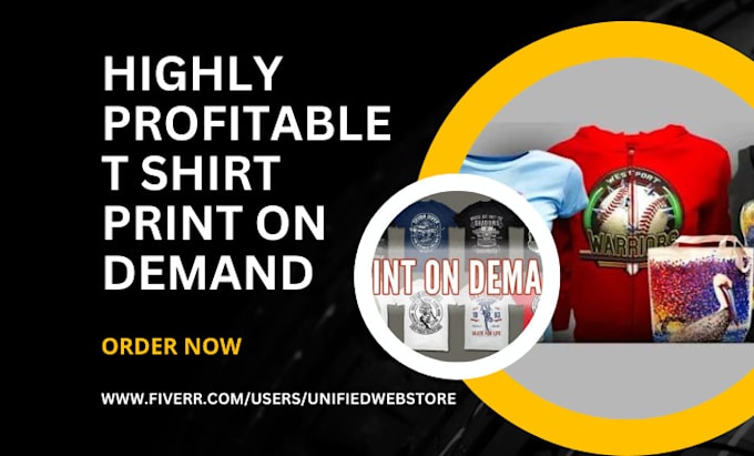 build print on demand t shirt shopify store custom logo printfy printful store