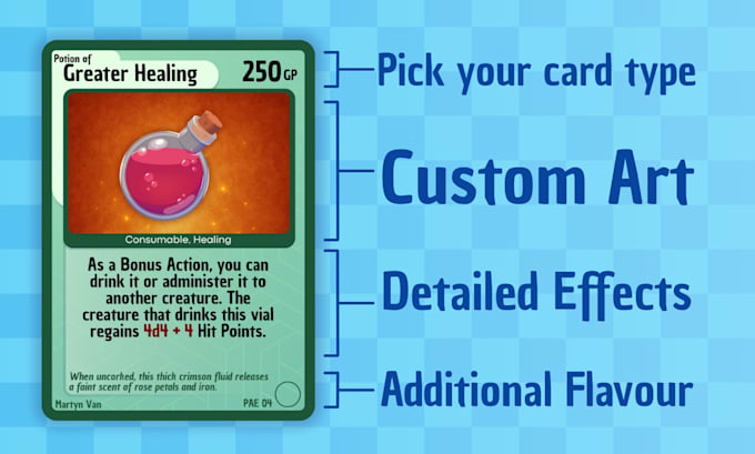 design homebrew item cards