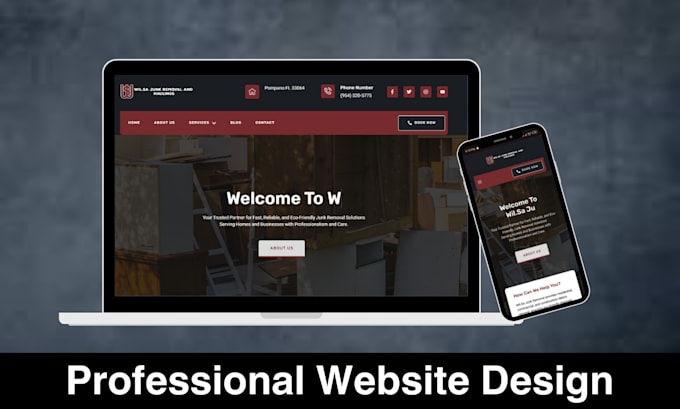 create a well designed junk removal website
