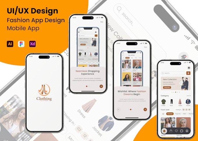 design a mobile ecommerce app ui ux for android and ios