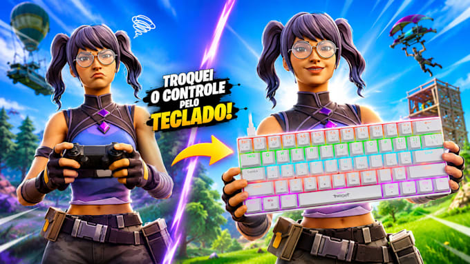 design eyecatching youtube thumbnails for fortnite, valorant and rocket