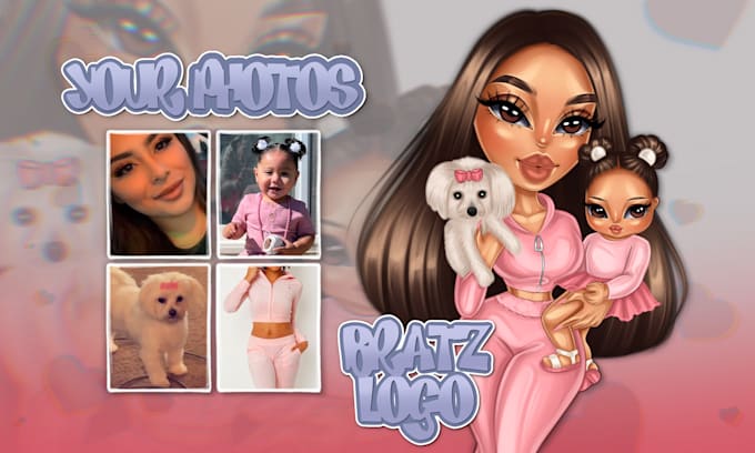 draw you as cartoon bratz doll character based on your ideas