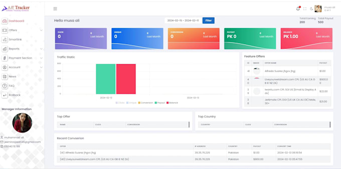 make your own cpa network tracking website for you