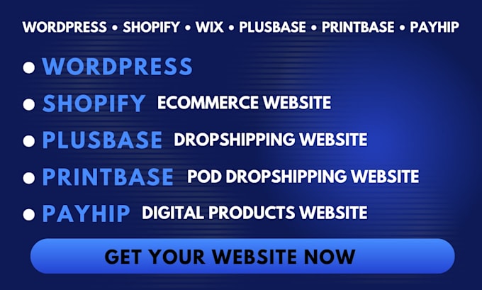 design clean and responsive website shopify wordpress payhip