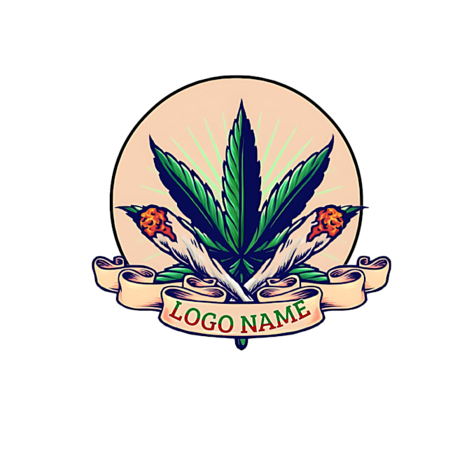 do modern cannabis weed marijuana hemp cbd oil logo or any minimalist design