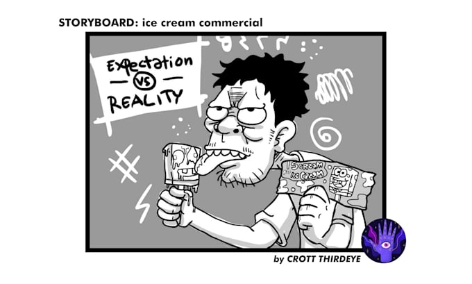 draw storyboard in cartoon style