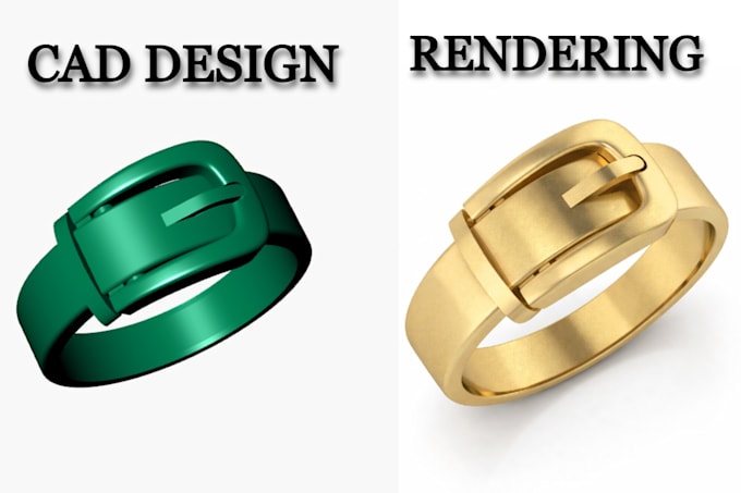 design jewelry cad in rhino for 3d printing with realistic rendering