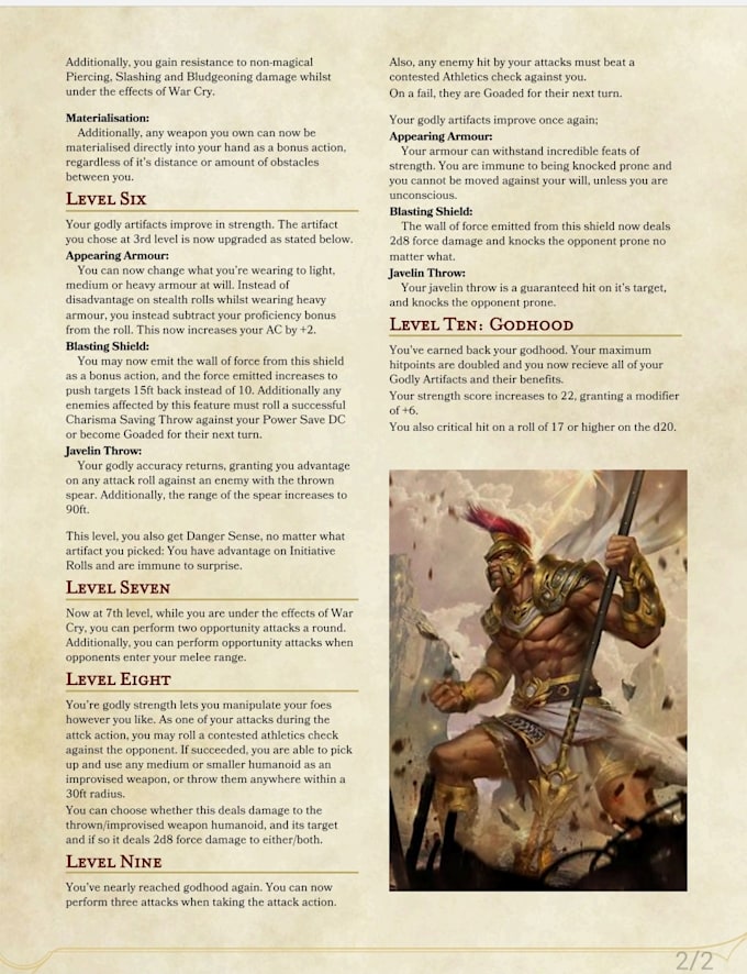 create any dungeons and dragons homebrew you request