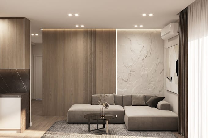 design your interior project with 3d modelling and rendering