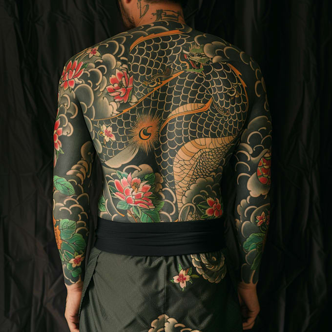 make a traditional japanese irezumi tattoo