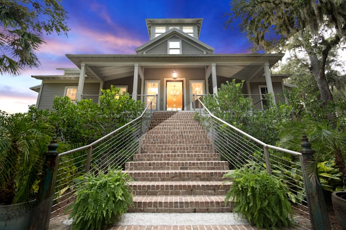 convert day to dusk, virtual twilight real estate photos