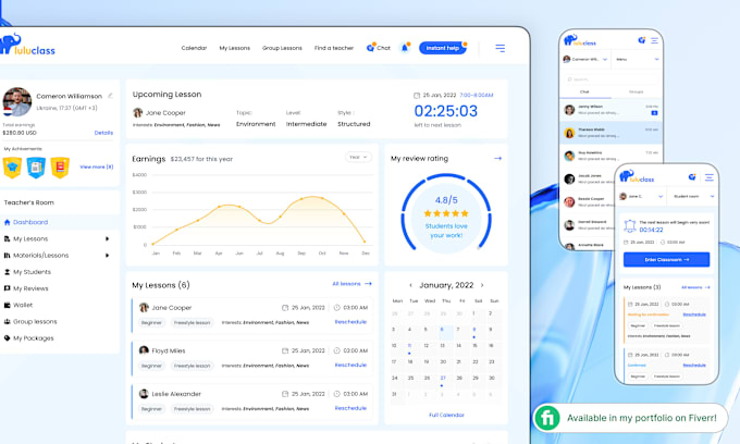 create saas dashboard UX UI web design for your web app in figma