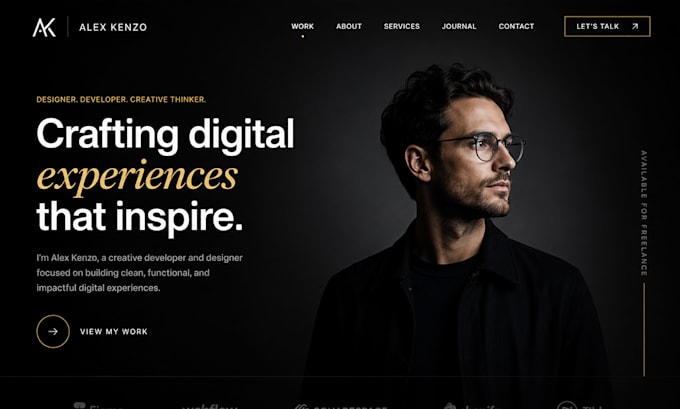 build a professional personal portfolio website or business website