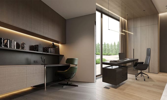 interior design for apartment and photo realistic 3d render