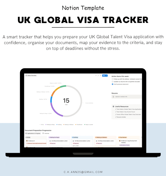 share insights from my UK global talent visa success