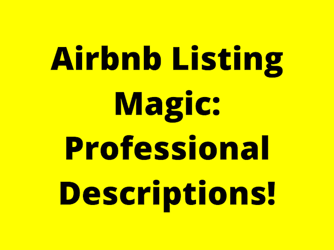 professionally write a tailored airbnb vrbo bookingcom listing description