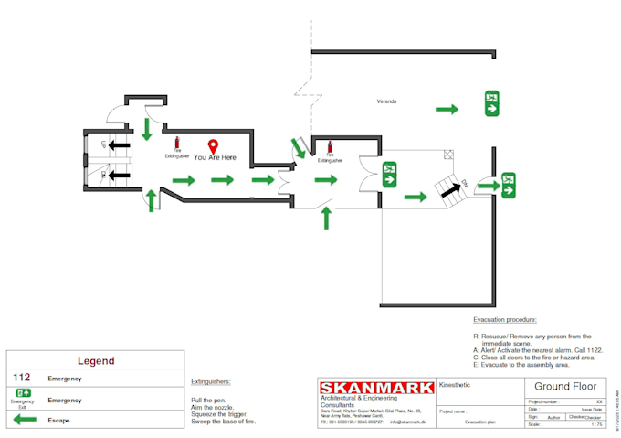 make an evacuation plan on your floor plans