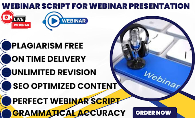 ghostwrite a webinar script for webinar presentation, powerpoint presentation