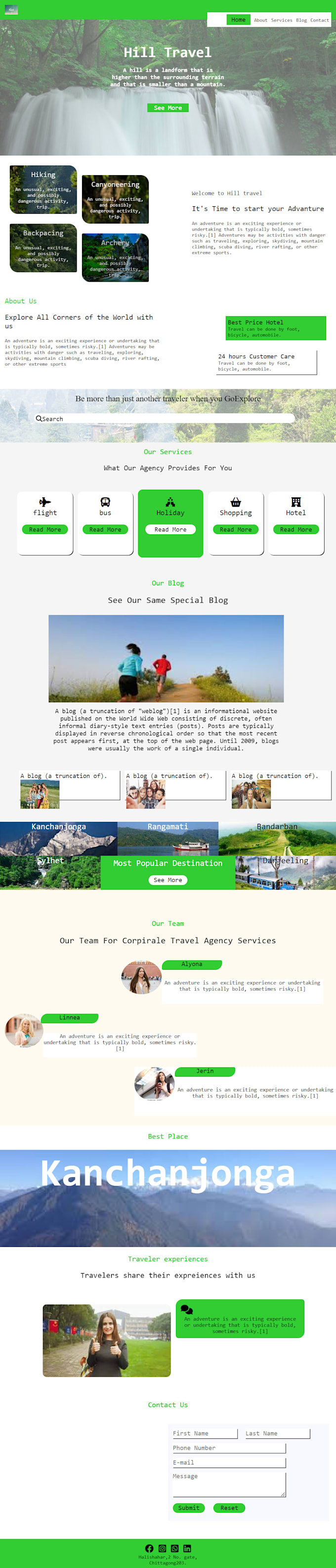 create a responsive website design with html and css