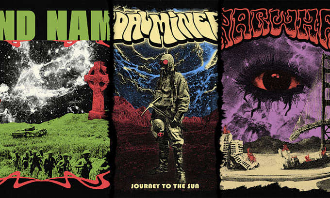 make doom, stoner rock, psychedelic theme design