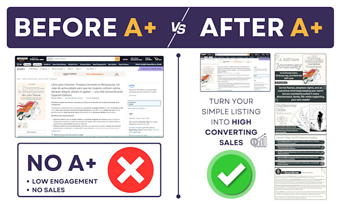 design high converting amazon KDP a plus content for your book to get sales
