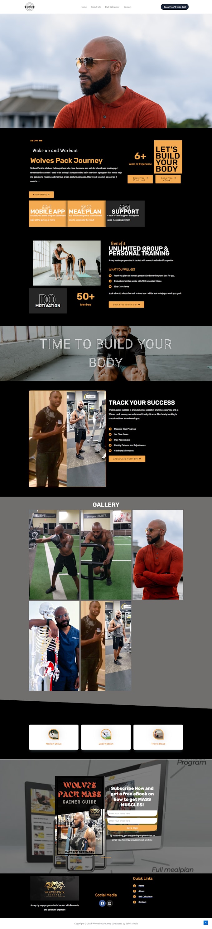design personal trainer or fitness website with booking
