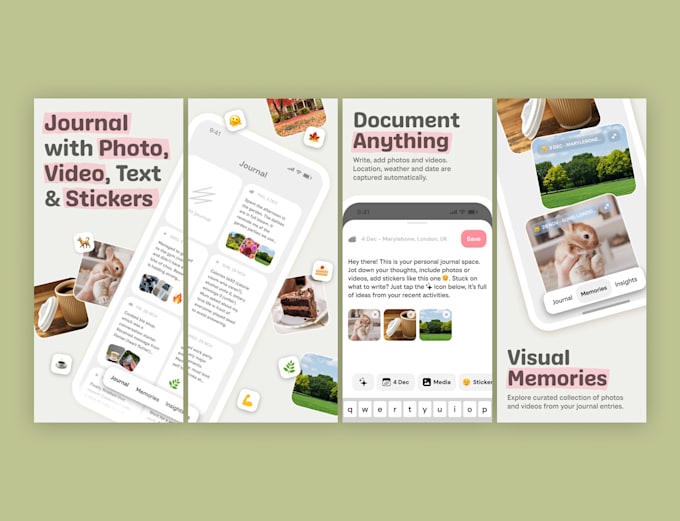design app screenshots to showcase your app