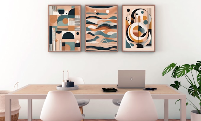 design printable abstract minimal boho wall art or poster