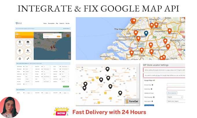 fix and integrate google map API in your wordpress store with interactive design