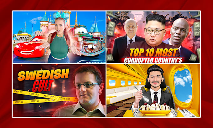 design professional CTR friendly youtube thumbnail