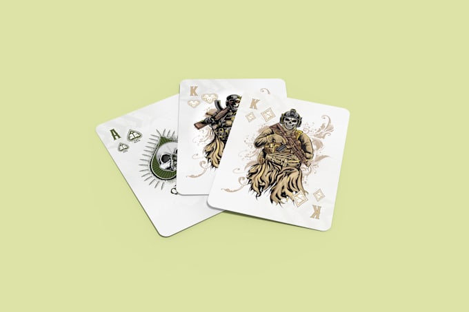 design poker playing cards with a custom card design