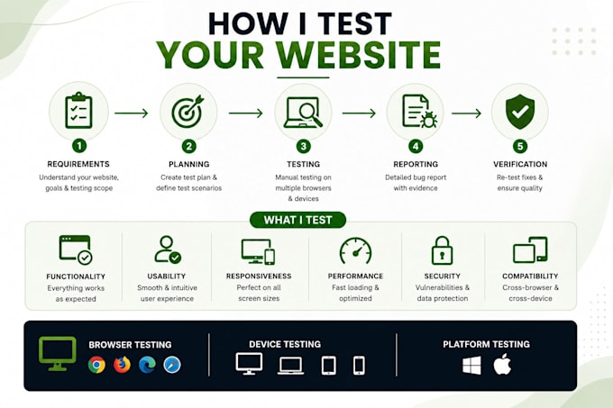 do website testing for bug free and user friendly experience
