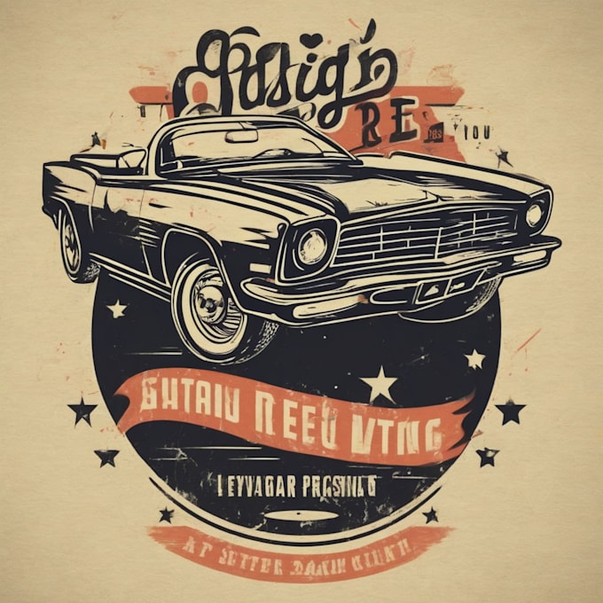 make vintage retro tshirt design for you