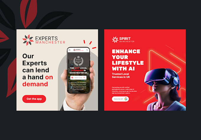 create digital banner, post, thumbnail