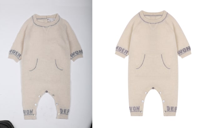 do flat lay clothing photo edit reshape ghost mannequin neck joint for ecommerce