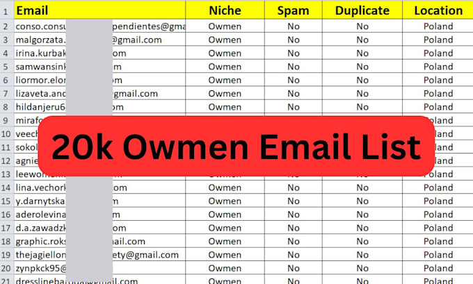do niche targeted verified email list, b2b, bulk email list for email marketing