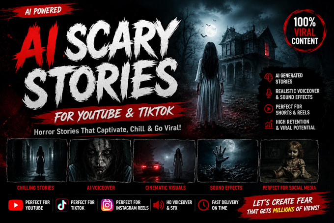 create ai scary stories for youtube and tiktok