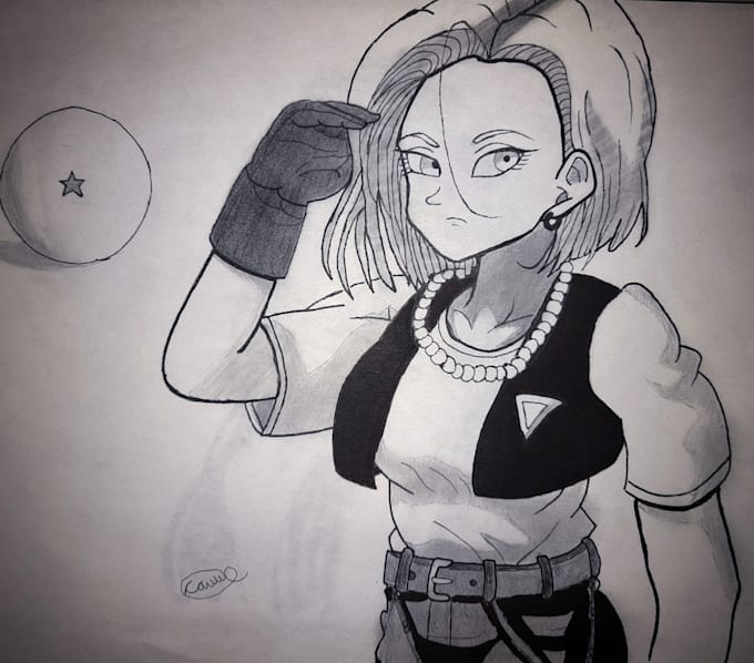hand draw characters, objects in anime style