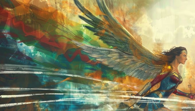 illustrate a superhero comic cover art