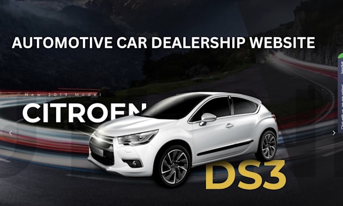 design automotive car dealership website, car rental or auto parts website