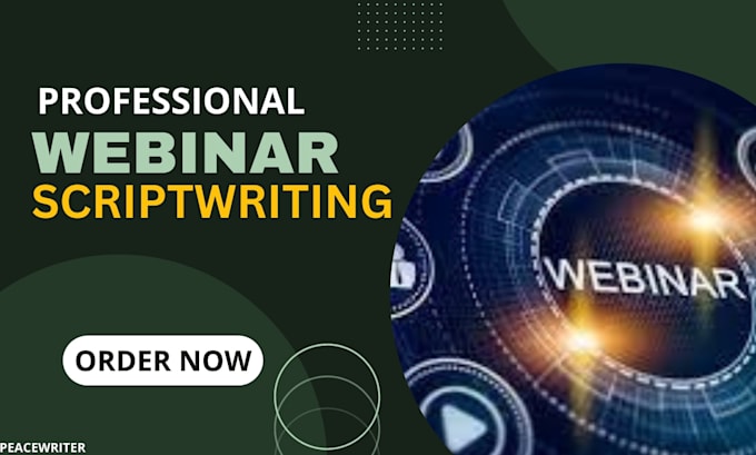 write an engaging webinar script or visual presentation for you
