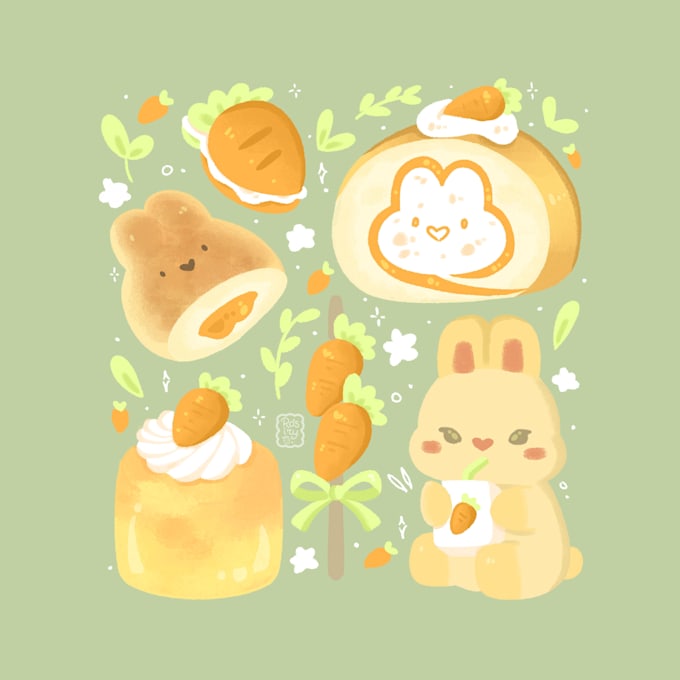 draw cute doodles designs stickers illustrations