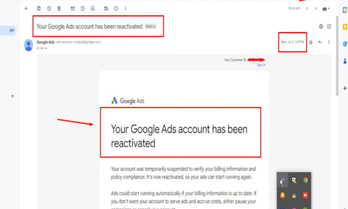 fix google ads advertiser verification and ads account reactive