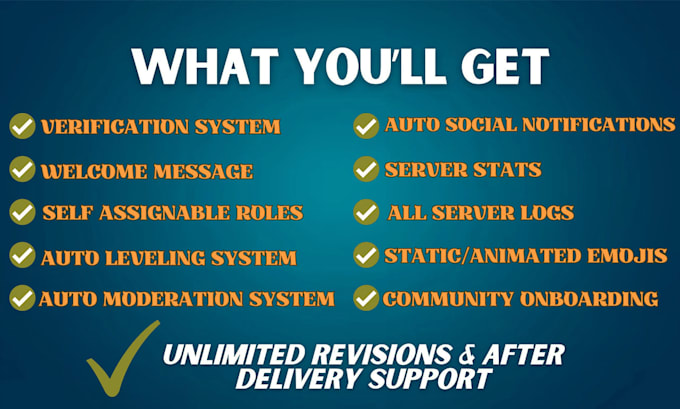 do professional custom discord server setup for you within 6 hours