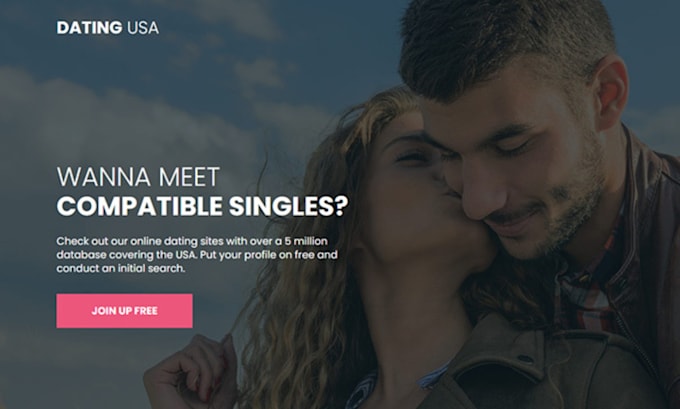 design responsive online dating landing page onlyfans website love sales funnel