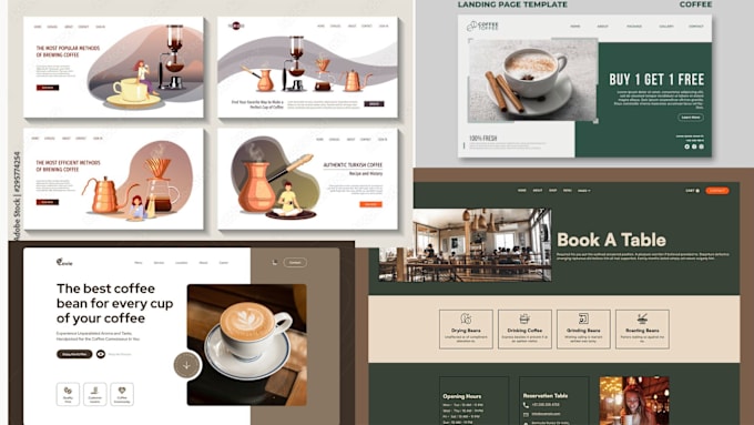 create coffee, modern coffee shop website by wordpress