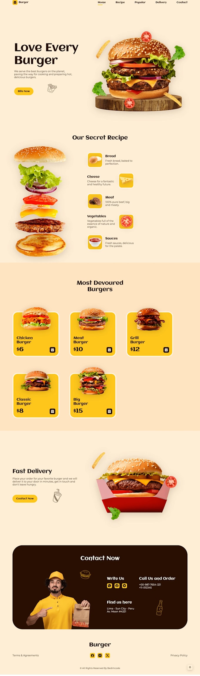 design a restaurant website, fast food website in wordpress
